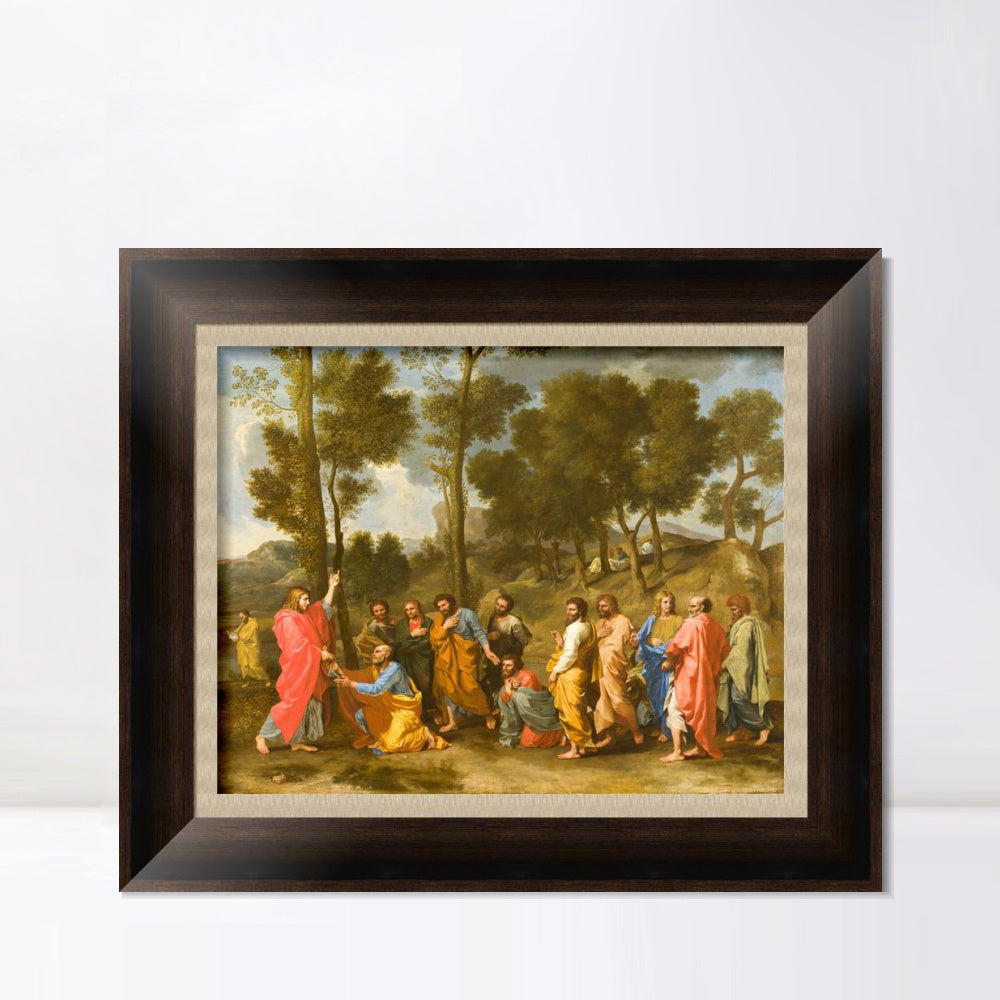 INVIN ART Framed Canvas Art Giclee Print Ordination by Nicolas Poussin Wall Art