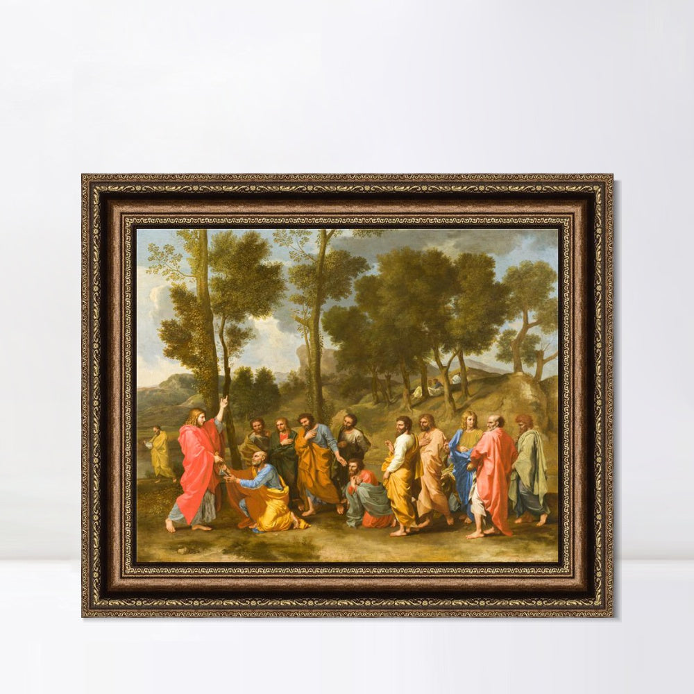 INVIN ART Framed Canvas Art Giclee Print Ordination by Nicolas Poussin Wall Art