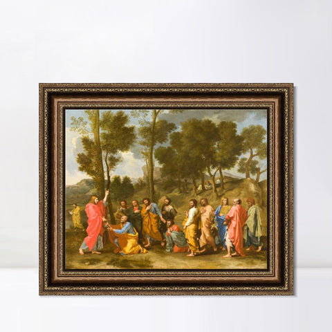 INVIN ART Framed Canvas Art Giclee Print Ordination by Nicolas Poussin Wall Art Living Room Home Office Decorations