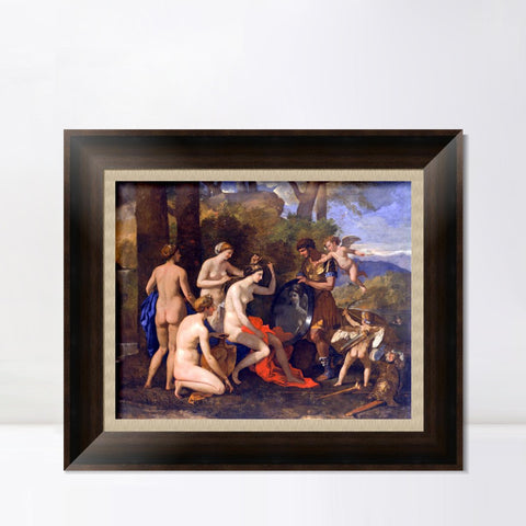 INVIN ART Framed Canvas Art Giclee Print Mars and Venus by Nicolas Poussin Wall Art Living Room Home Office Decorations
