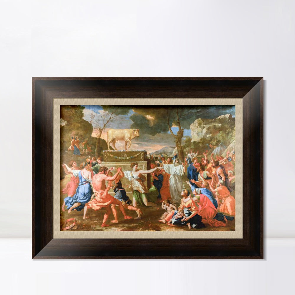 INVIN ART Framed Canvas Art Giclee Print Acis and Galatea by Nicolas Poussin Wall Art