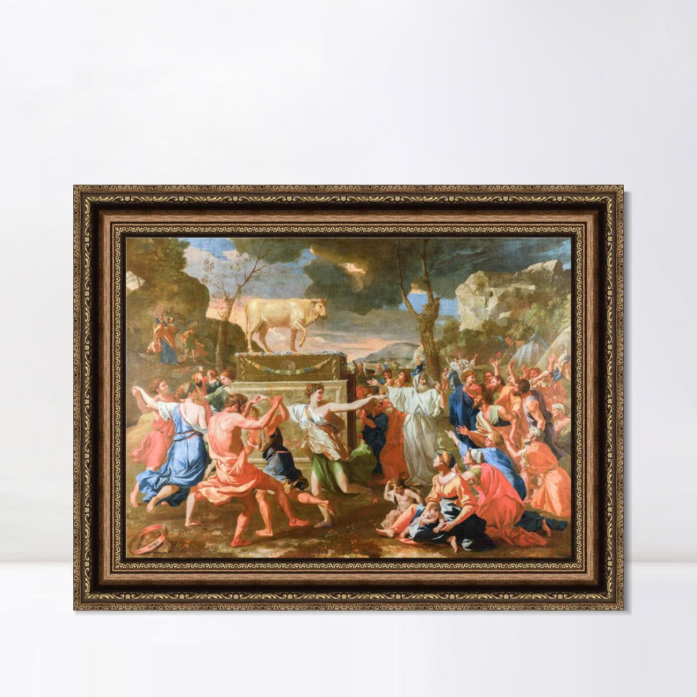 INVIN ART Framed Canvas Art Giclee Print Acis and Galatea by Nicolas Poussin Wall Art