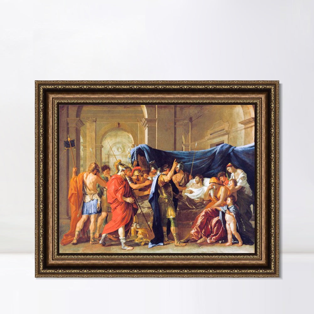 INVIN ART Framed Canvas Art Giclee Print The Death of Germanicus by Nicolas Poussin Wall Art