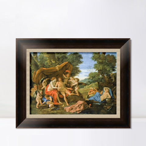 INVIN ART Framed Canvas Art Giclee Print Mars and Venus by Nicolas Poussin Wall Art Living Room Home Office Decorations