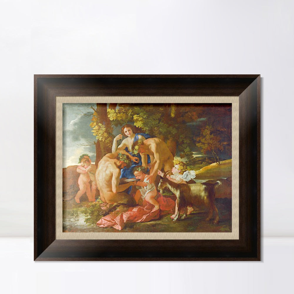 INVIN ART Framed Canvas Art Giclee Print Series#059 by Nicolas Poussin Wall Art