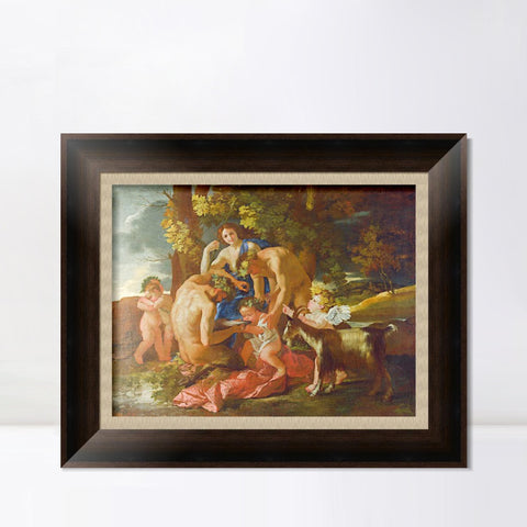 INVIN ART Framed Canvas Art Giclee Print Series#059 by Nicolas Poussin Wall Art Living Room Home Office Decorations