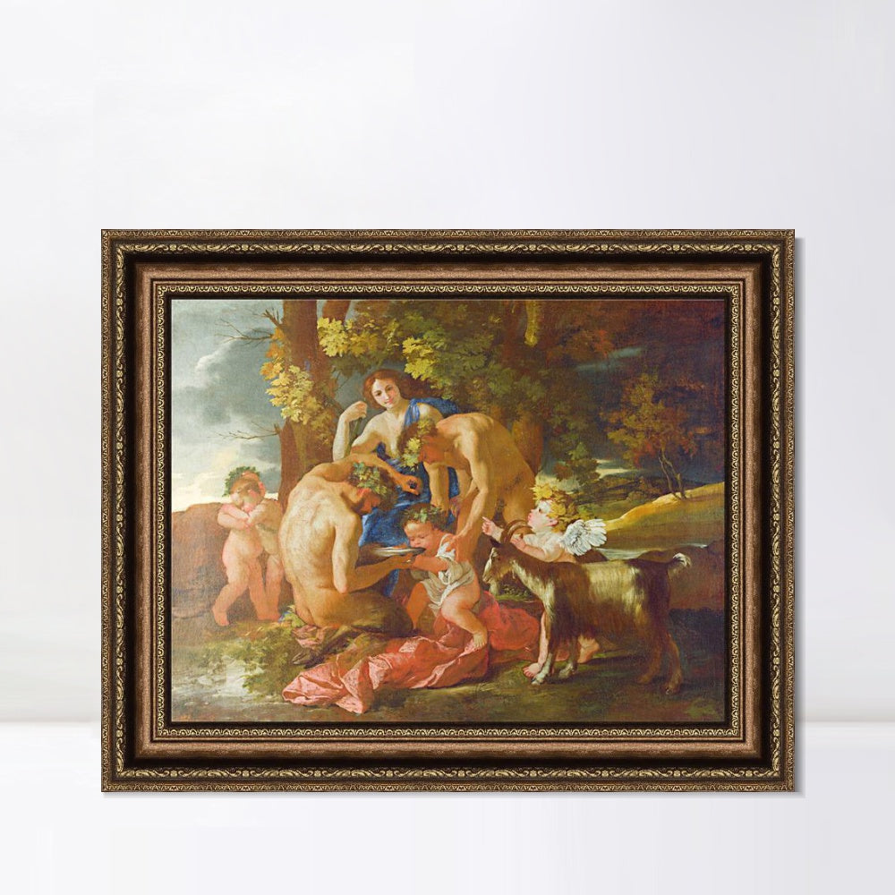 INVIN ART Framed Canvas Art Giclee Print Series#059 by Nicolas Poussin Wall Art