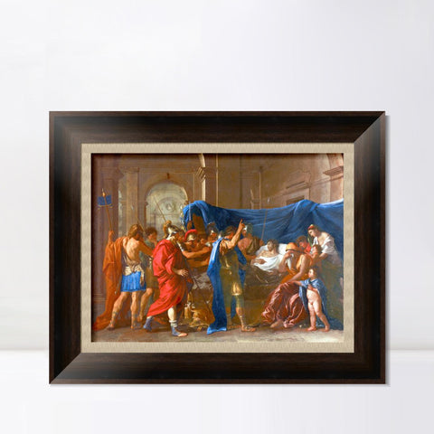 INVIN ART Framed Canvas Art Giclee Print Series#060 by Nicolas Poussin Wall Art Living Room Home Office Decorations