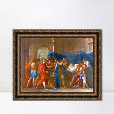 INVIN ART Framed Canvas Art Giclee Print Series#060 by Nicolas Poussin Wall Art Living Room Home Office Decorations