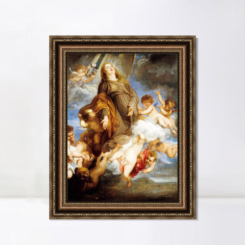 INVIN ART Framed Canvas Art Giclee Print Series#006 by Peter Paul Rubens Wall Art Living Room Home Office Decorations