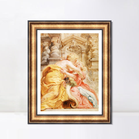 INVIN ART Framed Canvas Art Giclee Print Series#009 by Peter Paul Rubens Wall Art Living Room Home Office Decorations