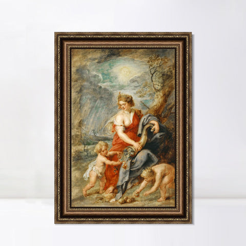 INVIN ART Framed Canvas Art Giclee Print Series#015 by Peter Paul Rubens Wall Art Living Room Home Office Decorations