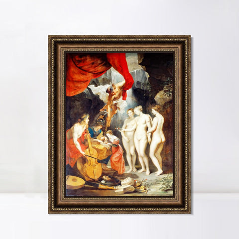 INVIN ART Framed Canvas Art Giclee Print Series#024 by Peter Paul Rubens Wall Art Living Room Home Office Decorations