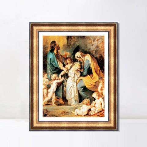 INVIN ART Framed Canvas Art Giclee Print Series#025 by Peter Paul Rubens Wall Art Living Room Home Office Decorations