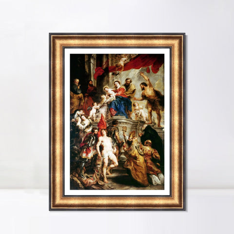 INVIN ART Framed Canvas Art Giclee Print Series#026 by Peter Paul Rubens Wall Art Living Room Home Office Decorations