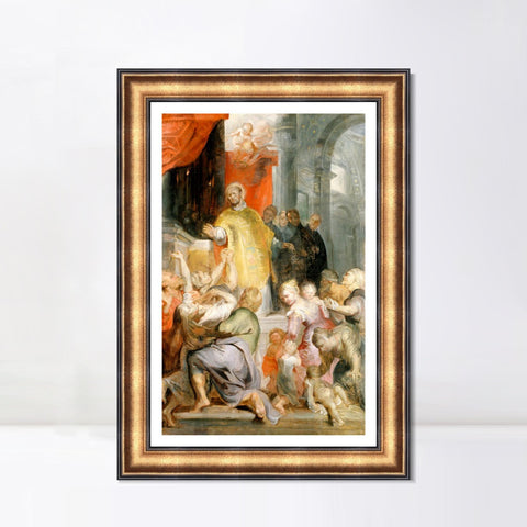 INVIN ART Framed Canvas Art Giclee Print Series#034 by Peter Paul Rubens Wall Art Living Room Home Office Decorations