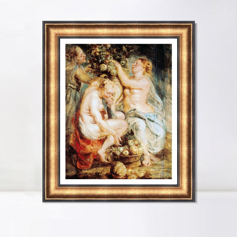 INVIN ART Framed Canvas Art Giclee Print Series#043 by Peter Paul Rubens Wall Art Living Room Home Office Decorations