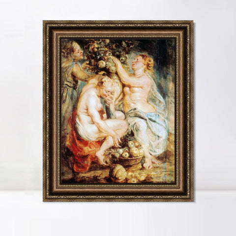 INVIN ART Framed Canvas Art Giclee Print Series#043 by Peter Paul Rubens Wall Art Living Room Home Office Decorations