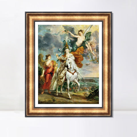 INVIN ART Framed Canvas Art Giclee Print Series#046 by Peter Paul Rubens Wall Art Living Room Home Office Decorations
