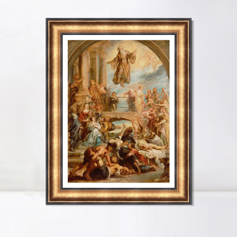 INVIN ART Framed Canvas Art Giclee Print Series#054 by Peter Paul Rubens Wall Art Living Room Home Office Decorations