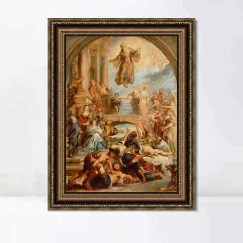 INVIN ART Framed Canvas Art Giclee Print Series#054 by Peter Paul Rubens Wall Art Living Room Home Office Decorations