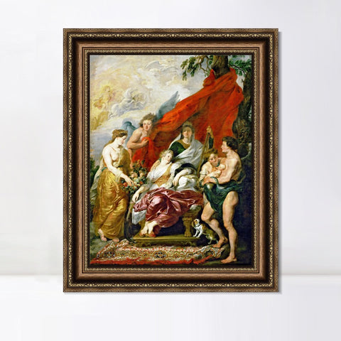 INVIN ART Framed Canvas Art Giclee Print Series#059 by Peter Paul Rubens Wall Art Living Room Home Office Decorations