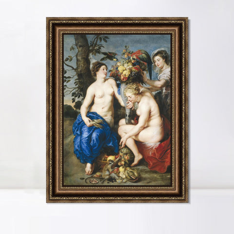 INVIN ART Framed Canvas Art Giclee Print Series#084 by Peter Paul Rubens Wall Art Living Room Home Office Decorations