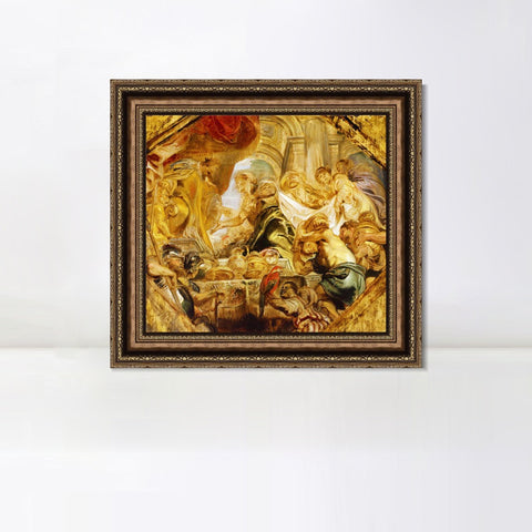 INVIN ART Framed Canvas Art Giclee Print Series#097 by Peter Paul Rubens Wall Art Living Room Home Office Decorations