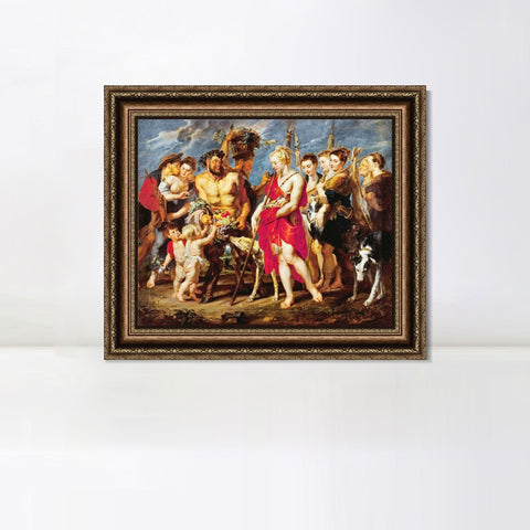 INVIN ART Framed Canvas Art Giclee Print Series#098 by Peter Paul Rubens Wall Art Living Room Home Office Decorations
