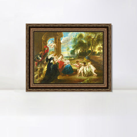 INVIN ART Framed Canvas Art Giclee Print Series#103 by Peter Paul Rubens Wall Art Living Room Home Office Decorations