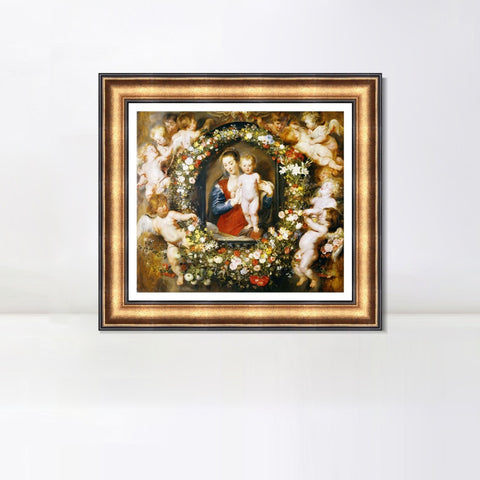 INVIN ART Framed Canvas Art Giclee Print Series#111 by Peter Paul Rubens Wall Art Living Room Home Office Decorations