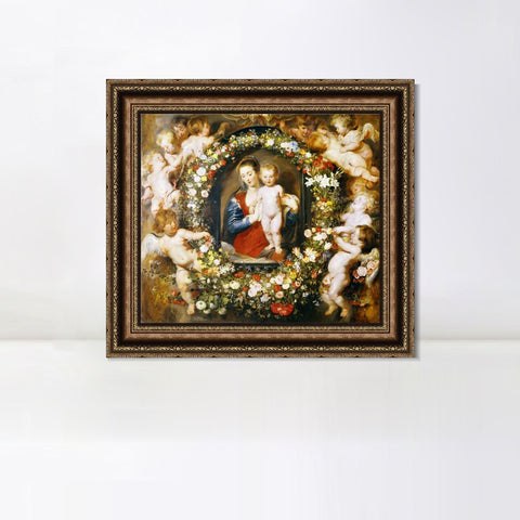 INVIN ART Framed Canvas Art Giclee Print Series#111 by Peter Paul Rubens Wall Art Living Room Home Office Decorations