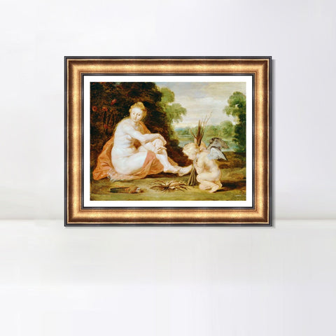 INVIN ART Framed Canvas Art Giclee Print Series#115 by Peter Paul Rubens Wall Art Living Room Home Office Decorations