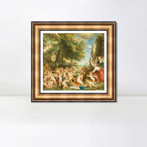 INVIN ART Framed Canvas Art Giclee Print Series#121 by Peter Paul Rubens Wall Art Living Room Home Office Decorations