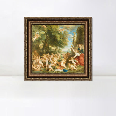 INVIN ART Framed Canvas Art Giclee Print Series#121 by Peter Paul Rubens Wall Art Living Room Home Office Decorations