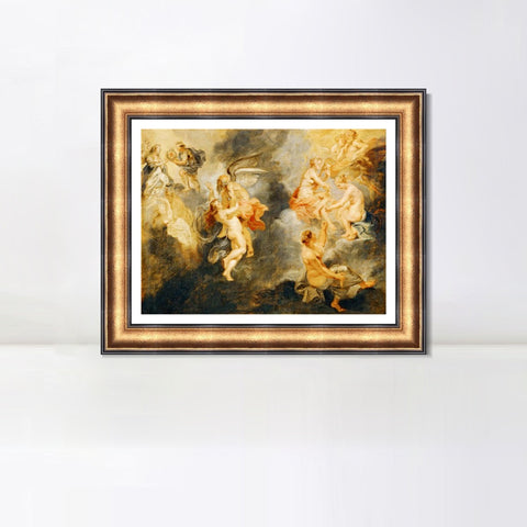 INVIN ART Framed Canvas Art Giclee Print Series#123 by Peter Paul Rubens Wall Art Living Room Home Office Decorations