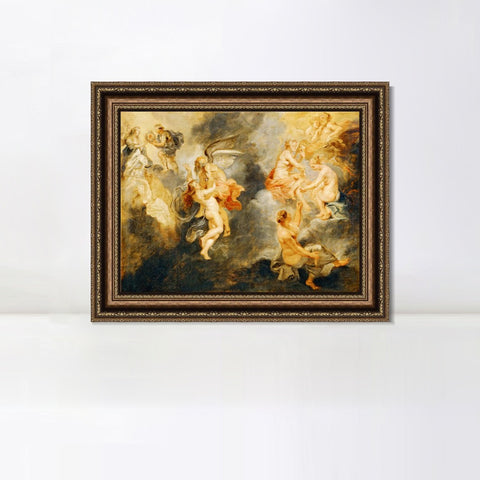INVIN ART Framed Canvas Art Giclee Print Series#123 by Peter Paul Rubens Wall Art Living Room Home Office Decorations