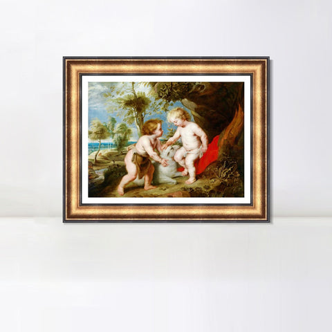 INVIN ART Framed Canvas Art Giclee Print Series#124 by Peter Paul Rubens Wall Art Living Room Home Office Decorations