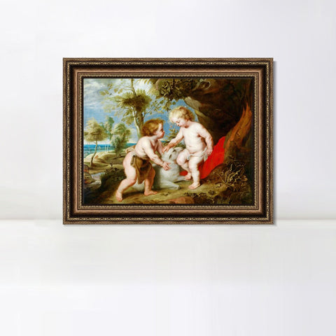 INVIN ART Framed Canvas Art Giclee Print Series#124 by Peter Paul Rubens Wall Art Living Room Home Office Decorations