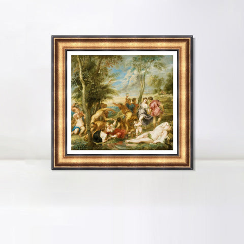 INVIN ART Framed Canvas Art Giclee Print Series#125 by Peter Paul Rubens Wall Art Living Room Home Office Decorations
