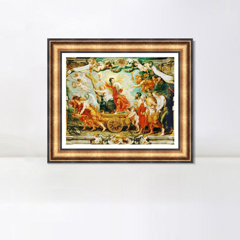 INVIN ART Framed Canvas Art Giclee Print Series#133 by Peter Paul Rubens Wall Art Living Room Home Office Decorations