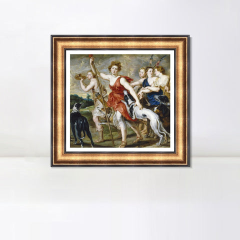 INVIN ART Framed Canvas Art Giclee Print Series#140 by Peter Paul Rubens Wall Art Living Room Home Office Decorations
