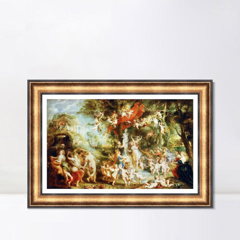 INVIN ART Framed Canvas Art Giclee Print Series#159 by Peter Paul Rubens Wall Art Living Room Home Office Decorations