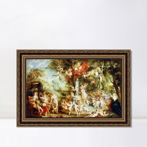 INVIN ART Framed Canvas Art Giclee Print Series#159 by Peter Paul Rubens Wall Art Living Room Home Office Decorations
