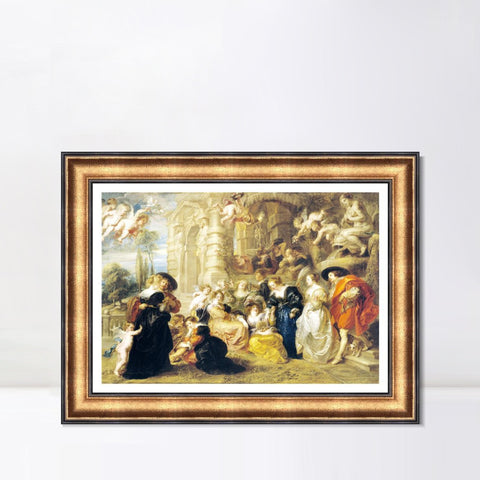INVIN ART Framed Canvas Art Giclee Print Series#168 by Peter Paul Rubens Wall Art Living Room Home Office Decorations