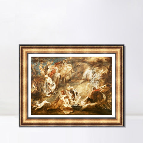 INVIN ART Framed Canvas Art Giclee Print Series#172 by Peter Paul Rubens Wall Art Living Room Home Office Decorations