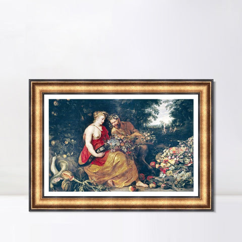 INVIN ART Framed Canvas Art Giclee Print Series#178 by Peter Paul Rubens Wall Art Living Room Home Office Decorations