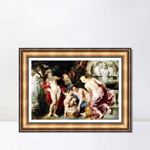INVIN ART Framed Canvas Art Giclee Print Series#184 by Peter Paul Rubens Wall Art Living Room Home Office Decorations