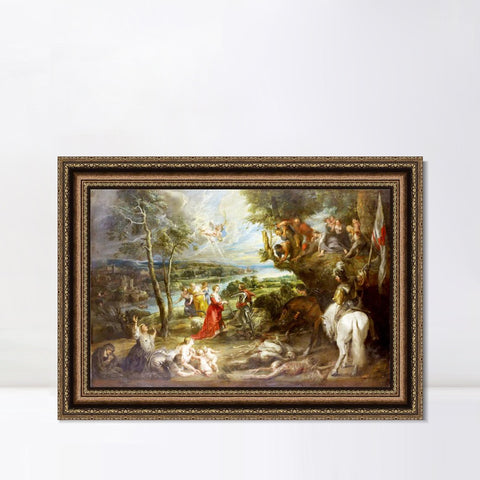 INVIN ART Framed Canvas Art Giclee Print Series#186 by Peter Paul Rubens Wall Art Living Room Home Office Decorations