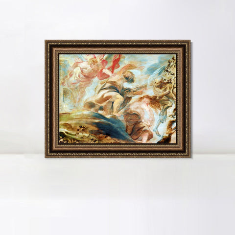 INVIN ART Framed Canvas Art Giclee Print Series#197 by Peter Paul Rubens Wall Art Living Room Home Office Decorations
